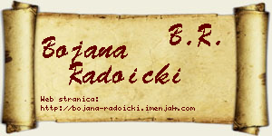 Bojana Radoički vizit kartica